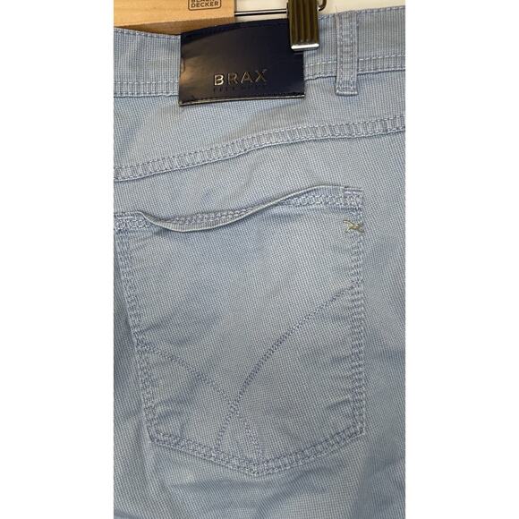 Brax Cooper Fancy Pants Regular Fit Preppy Stretch Casual Travel Blue Mens 38x32 - Picture 5 of 8